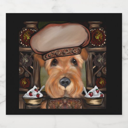 AIREDALE TERRIER BIER ETIKET (Enkel label)