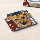 AIREDALE TERRIER BIER ONDERZETTER (Linkerzijde)