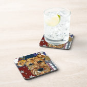 AIREDALE TERRIER BIER ONDERZETTER (Rechterzijde)