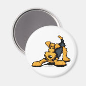 Airedale Terrier bij Play Magneet (Voorkant / Achterkant)