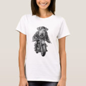 Airedale Terrier Biker T-shirt (Voorkant)