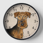 Airedale Terrier Bingley Terrier Hond Hoofd op Bei (Voorkant)