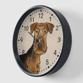 Airedale Terrier Bingley Terrier Hond Hoofd op Bei (Hoek)