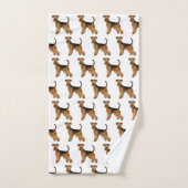 Airedale Terrier Bingley Terrier Schattige Hondenp Bad Handdoek (Handdoek)