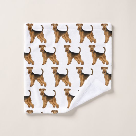 Airedale Terrier Bingley Terrier Schattige Hondenp Bad Handdoek (Wasdoekje)