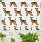 Airedale Terrier Bingley Terrier Schattige Hondenp Theedoek (Gevouwen)