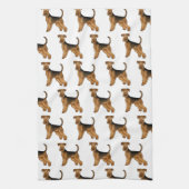 Airedale Terrier Bingley Terrier Schattige Hondenp Theedoek (Verticaal)