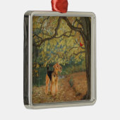 Airedale Terrier Birdwatch Metalen Ornament (Rechts)