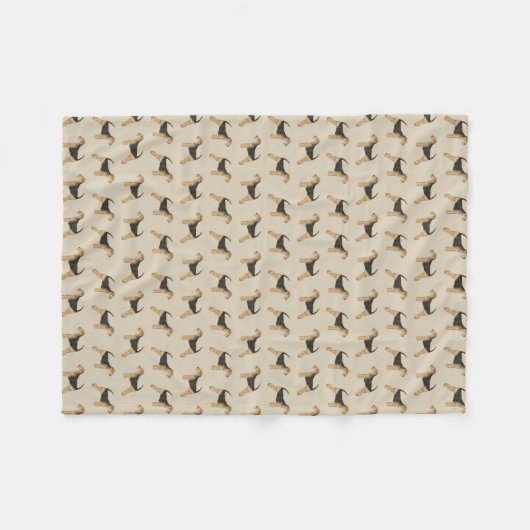Airedale Terrier blanket Fleece Deken (Voorkant (Horizontaal))