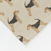 Airedale Terrier blanket Fleece Deken (Hoek)