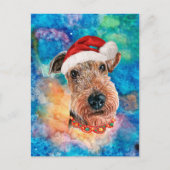 Airedale Terrier Breed Dog Kerstmis Feestdagenkaart (Voorkant)