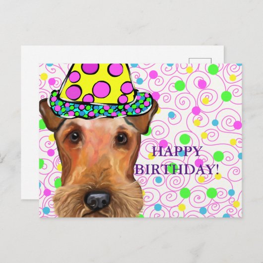 AIREDALE TERRIËR BRIEFKAART (Voorkant / Achterkant)