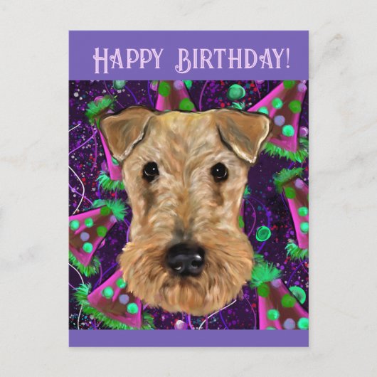 AIREDALE TERRIER BRIEFKAART (Voorkant)
