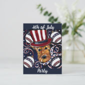 AIREDALE TERRIËR BRIEFKAART (Staand voorkant)