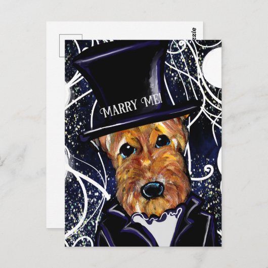 AIREDALE TERRIER BRIEFKAART (Voorkant / Achterkant)