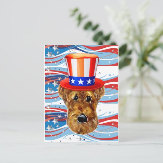 AIREDALE TERRIER BRIEFKAART (Staand voorkant)