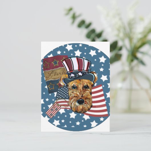 AIREDALE TERRIER BRIEFKAART (Staand voorkant)