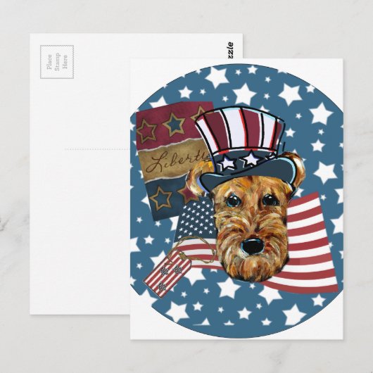 AIREDALE TERRIER BRIEFKAART (Voorkant / Achterkant)