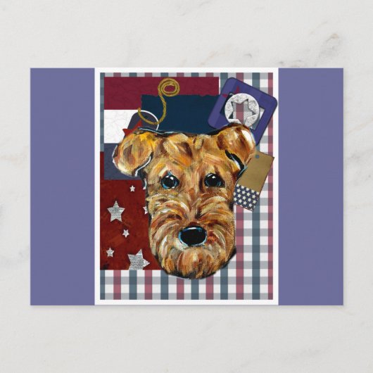AIREDALE TERRIËR BRIEFKAART (Voorkant)