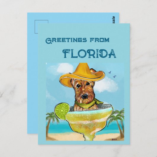 Airedale Terrier  Briefkaart (Voorkant / Achterkant)