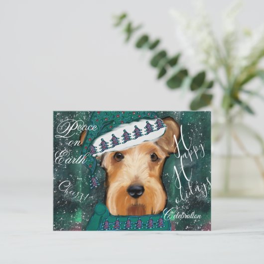 Airedale Terrier Briefkaart (Staand voorkant)