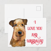 AIREDALE TERRIËR BRIEFKAART (Voorkant / Achterkant)