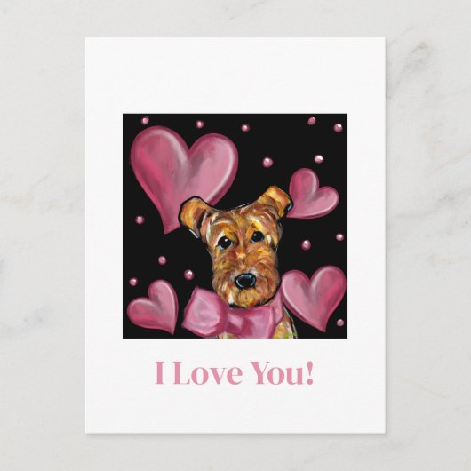 AIREDALE TERRIER BRIEFKAART (Voorkant)