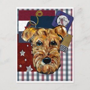 AIREDALE TERRIËR BRIEFKAART