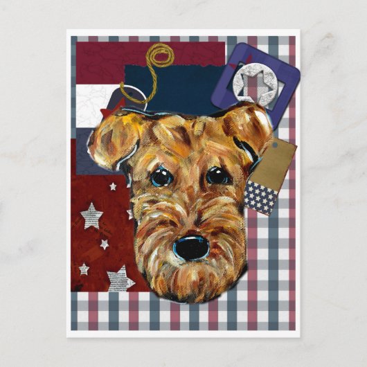 AIREDALE TERRIËR BRIEFKAART (Voorkant)