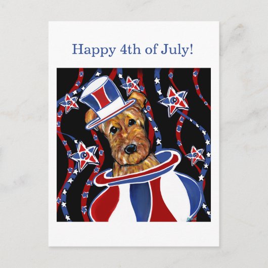 AIREDALE TERRIER BRIEFKAART (Voorkant)