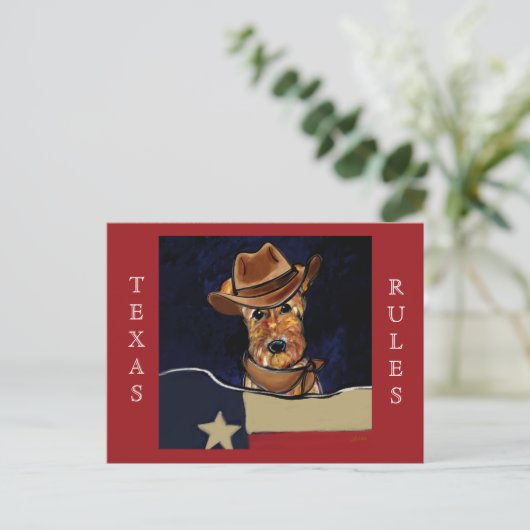 AIREDALE TERRIER BRIEFKAART (Staand voorkant)