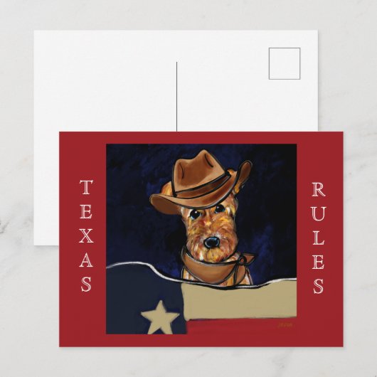 AIREDALE TERRIER BRIEFKAART (Voorkant / Achterkant)