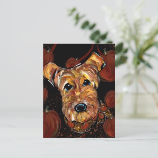 AIREDALE TERRIER BRIEFKAART (Staand voorkant)