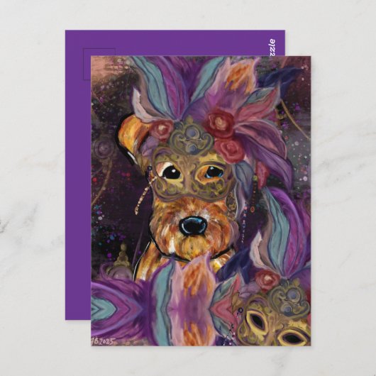 AIREDALE TERRIER BRIEFKAART (Voorkant / Achterkant)