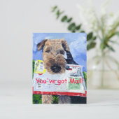 Airedale Terrier Briefkaart! Briefkaart (Staand voorkant)
