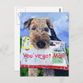 Airedale Terrier Briefkaart! Briefkaart (Voorkant / Achterkant)