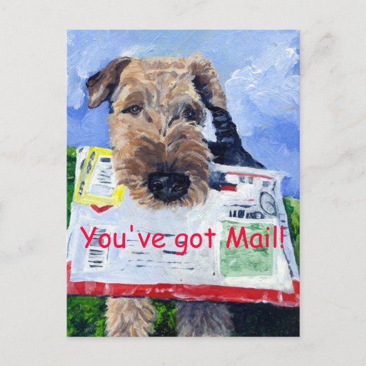 Airedale Terrier Briefkaart! Briefkaart (Voorkant)