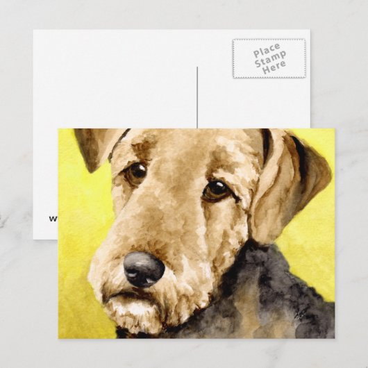 Airedale Terrier-Briefkaarten Briefkaart (Voorkant / Achterkant)