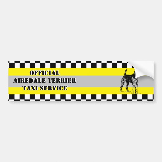 Airedale Terrier Bumpersticker (Voorkant)