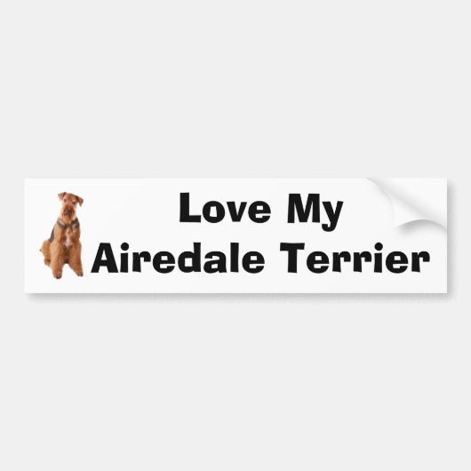 Airedale Terrier Bumpersticker (Voorkant)
