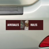 AIREDALE TERRIËR BUMPERSTICKER (Op auto)
