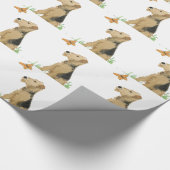 Airedale Terrier & Butterfly Cadeaupapier (Hoek)
