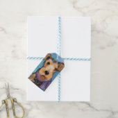 Airedale Terrier Cadeaulabel (Met Touw)