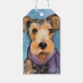 Airedale Terrier Cadeaulabel (Voorkant)