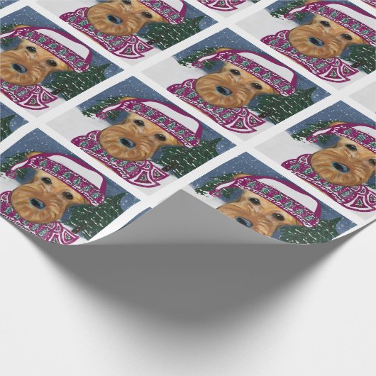 AIREDALE TERRIER CADEAUPAPIER (Hoek)