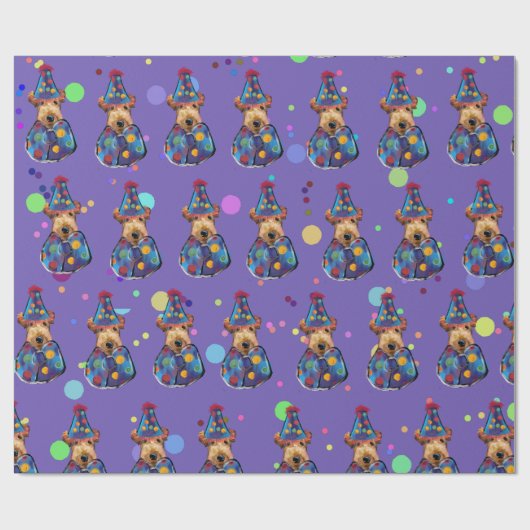 AIREDALE TERRIER CADEAUPAPIER (Vlak)