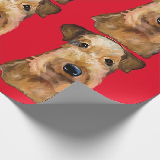 AIREDALE TERRIER CADEAUPAPIER (Hoek)