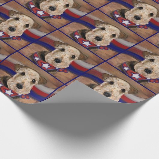 AIREDALE TERRIER CADEAUPAPIER (Hoek)