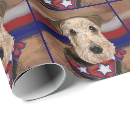 AIREDALE TERRIER CADEAUPAPIER (Rol Hoek)