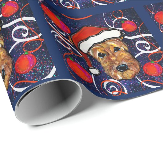 AIREDALE TERRIER CADEAUPAPIER (Rol Hoek)